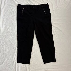 Lane Bryant women’s ankle pants with Zippered Pockets in black